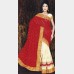 Cute’s Silk Georgette party Sharee with all over Rhine stone and golden metallic embroidery
